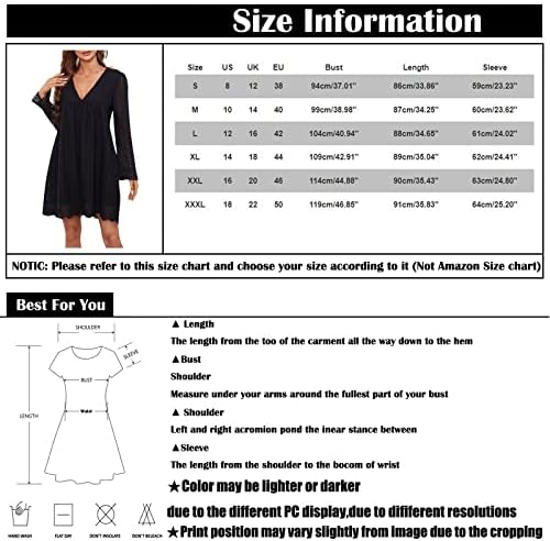 NOKMOPO Uzun Elbiseler Kadınlar için Kesme Fırfır Cep Uzun Kollu Katı V Boyun Mini Elbise Örgü Kokteyl Elbisesi