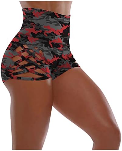 COKUERA Egzersiz Tayt Kadınlar ıçin Yüksek Bel Karın Kontrol Yoga Pantolon Çapraz Kesme Atletik Spor Ganimet Kısa