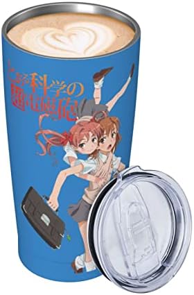 KLLIKI Belirli Bir Bilimsel Railgun Paslanmaz Çelik yalıtımlı bardak Anime Kahve Fincanı Çift Duvar Vakum kapaklı